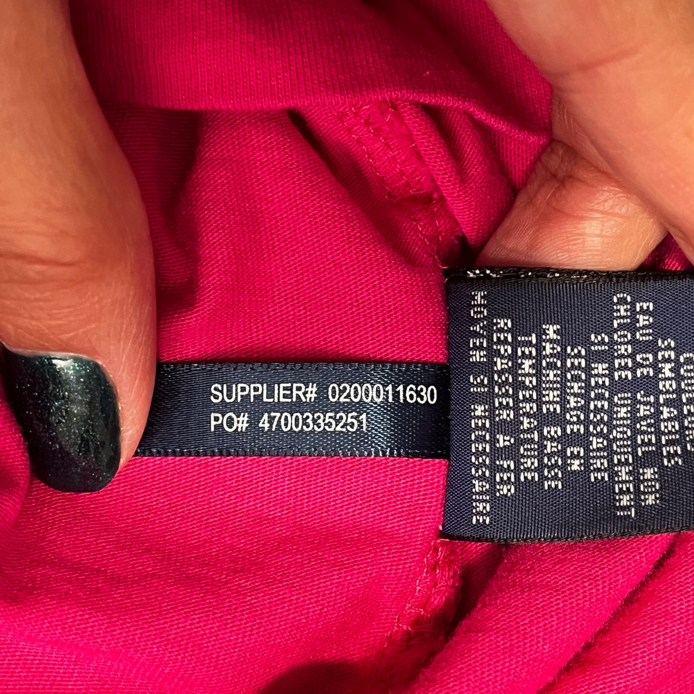 Ralph Lauren Bright Pink Cotton Tee with Logo Medium - Picture 8 of 8